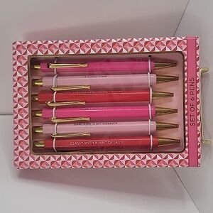 James Burke Collection Pink Pens, Pack of 6, New-in-Box
